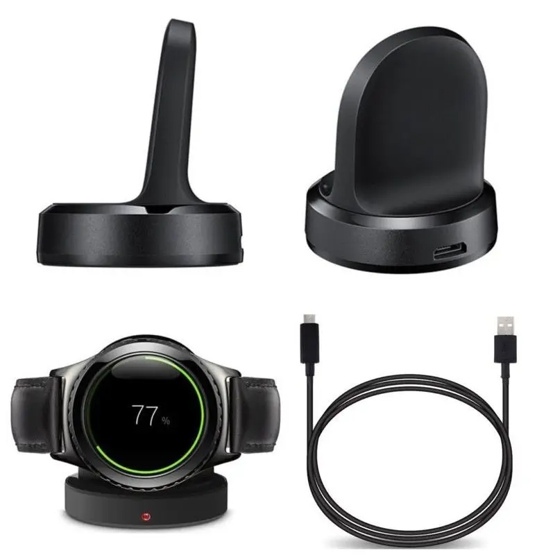 Black USB Charger Charging dock with cable For Samsung Gear S2 Classic SM-R732