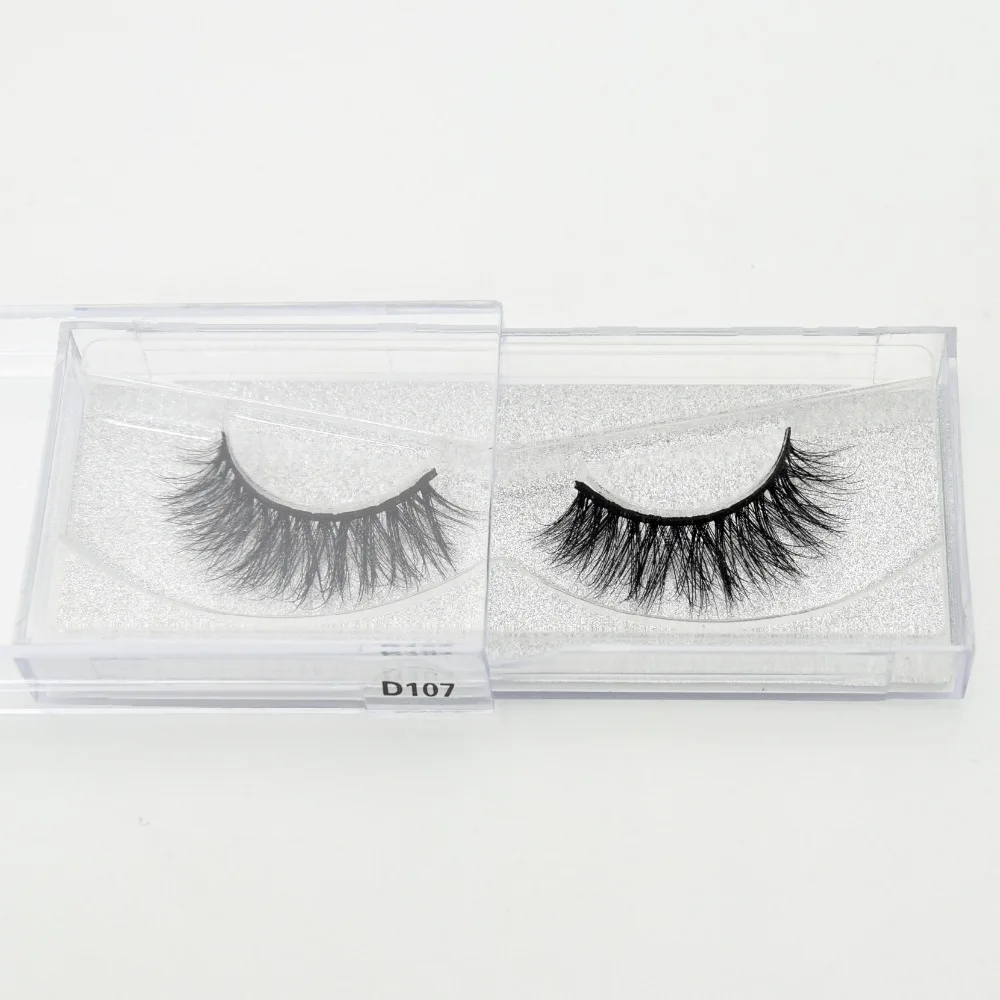 Visofree Eyelashes 3D Mink Lash High Volume Handmade Reusable Lashes Winged Long Soft Dramatic Mink Lashes False Eyelashes D107