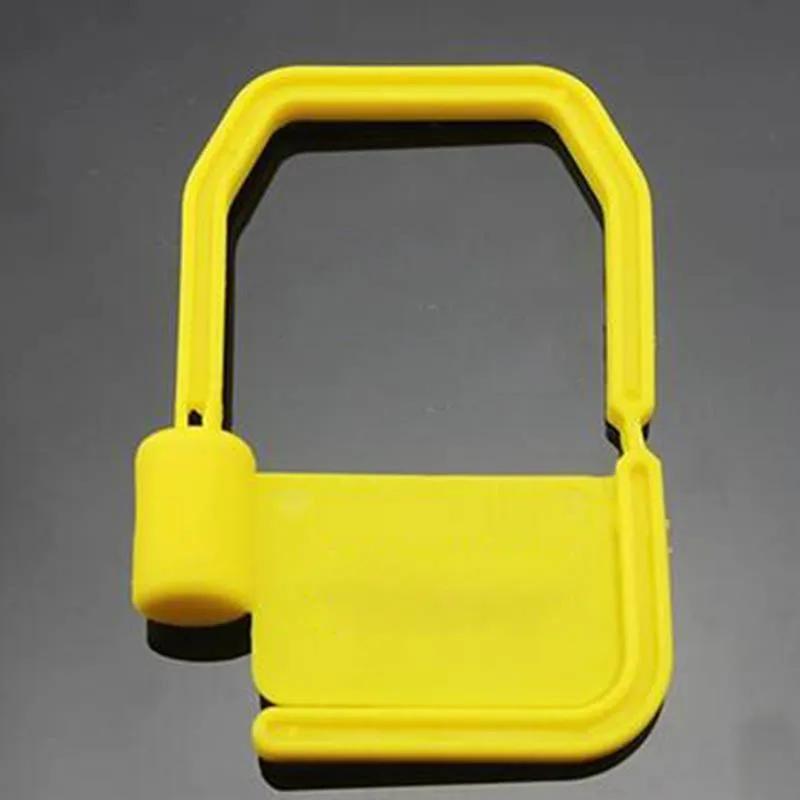 20pcs Disposable plastic padlock seal label 65*45mm for hospital tag logistics clothes