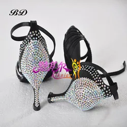 Zapatos de baile estándar para mujer, calzado de marca para fiesta de salón, latino, deportivo, Diamante marrón, alta calidad, descuento de baile BD 211 Match