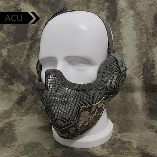 Demi-masque de protection faciale en maille, pour le Sport en plein air, Paintball, HS9-0020, PPT V2