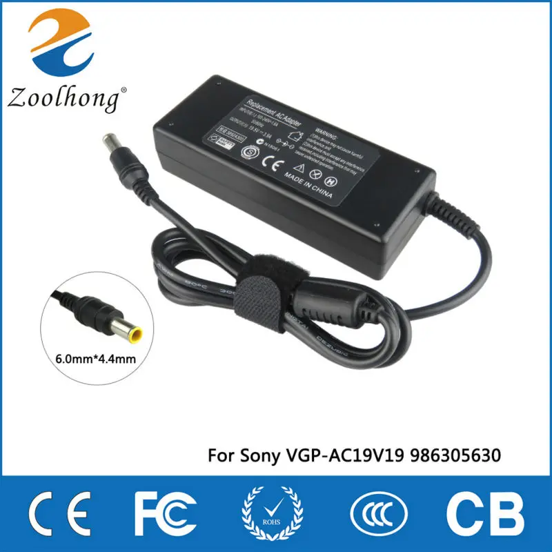 

Zoolhong Factory Direct 19.5V 3.9A 6.0*4.4mm Laptop AC Adapter Power Supply Battery Charger For Sony VGP-AC19V19 986305630