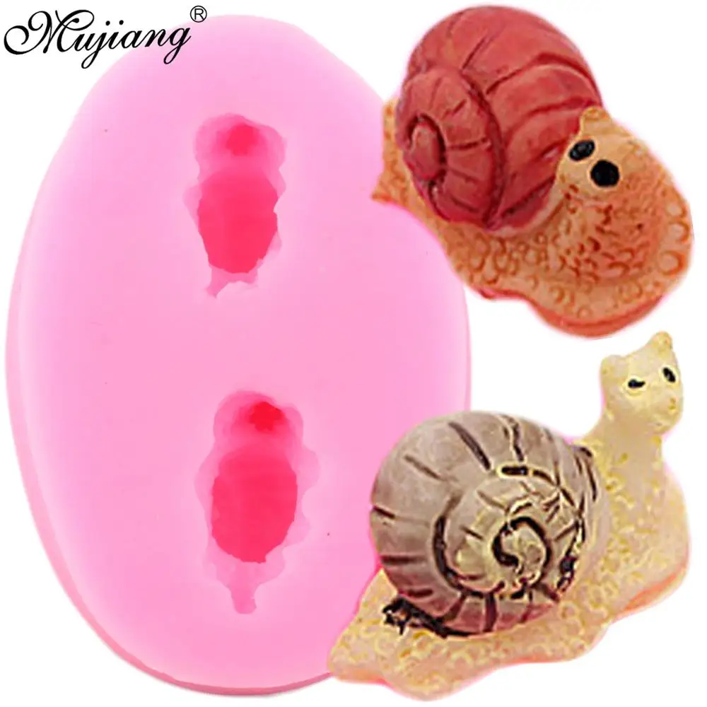 3D Snails Silicone Mold Cupcake Topper Fondant Molds Cake Decorating Tools Resin Candle Mould Candy Chocolate Gumpaste Moulds