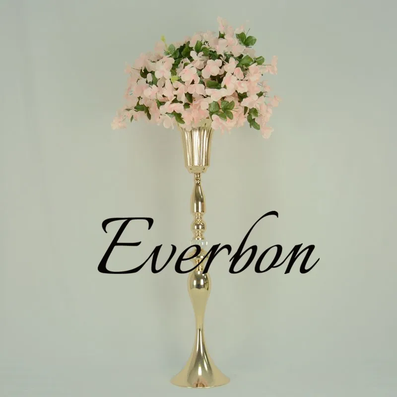 

72cm/29'' Gold Tabletop Vase Metal Flower Vase Table Centerpiece For Mariage Metal Flowers Vases For Wedding Decoration