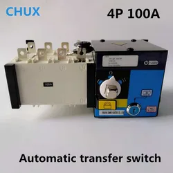 CHUX Dual Power Automatic Transfer Switch 4P 3P 100A 3 Phases PC Grade 380v Circuit Breaker Isolation type ATS