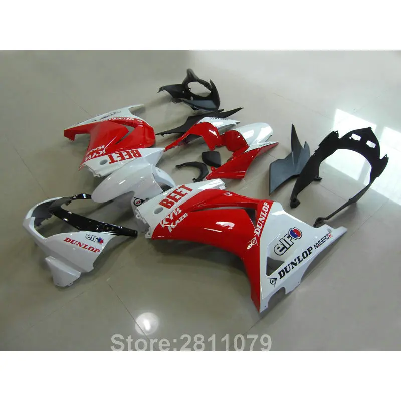 Injection molded high quality fairing kit for Kawasaki Ninja 250R EX250 08-14 white red fairings ZXR250 2008-2014 TY36