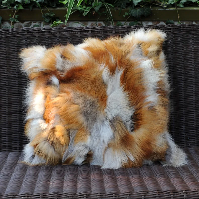 

CX-D-69A 50X50cm Real Red Fox Fur Sofa Cushion Cover ~DROP SHIPPING