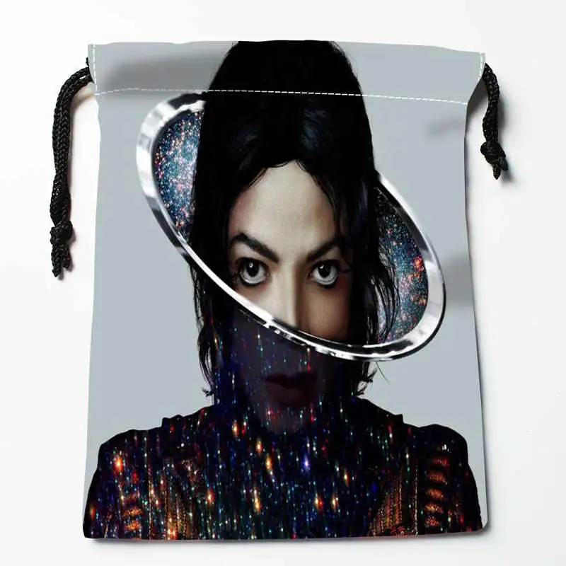 New Arrival Michael Jackson #s Drawstring Bags Custom Storage Printed Receive Bag Type Bags  Storage Bags Size 18X22cm