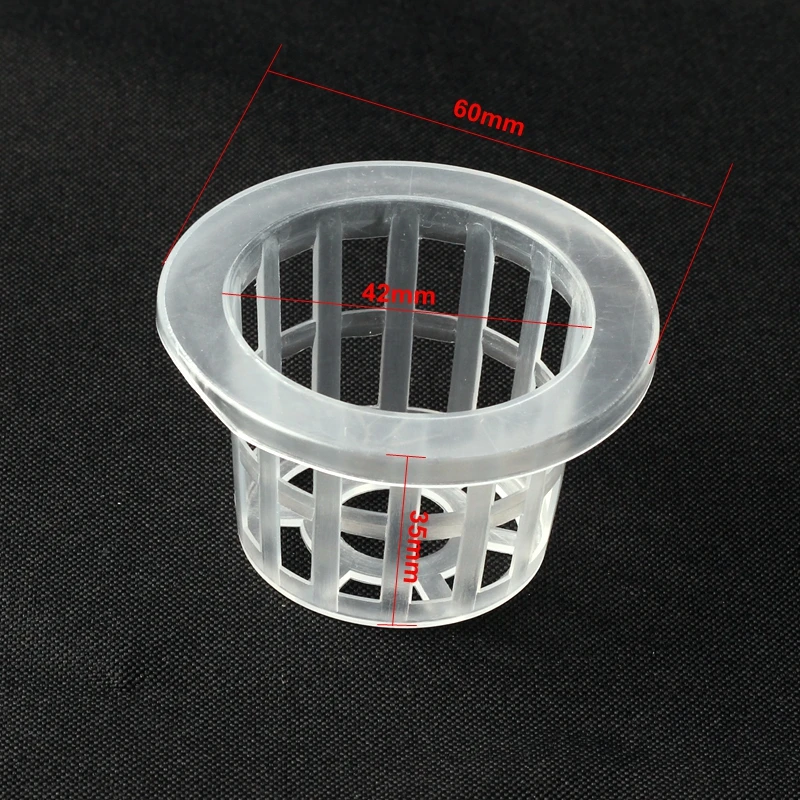 150pcs 60*42*35 Hydroponic Basket Aeroponics Net Pot Basket Salad Planting Net Cup Soilless Grow Pot