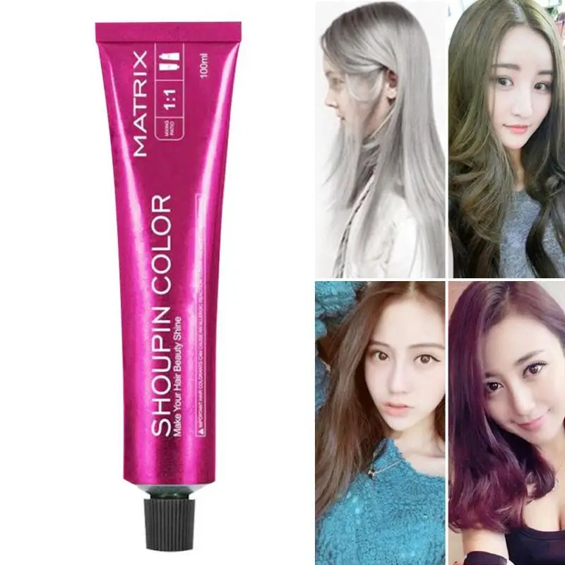 100ml Professional Permanent Hair Dye Wax Ammonia Free Non-toxic Hair Color Cream DIY Hair Styling Red Blue Gray For Men Women