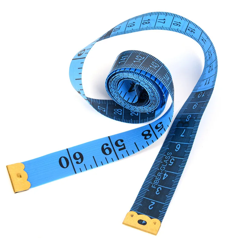 150cm/60" Body Measuring Ruler Sewing Tailor Tape Measure Soft Flat Sewing Ruler Meter Sewing Measuring Tape Random Color