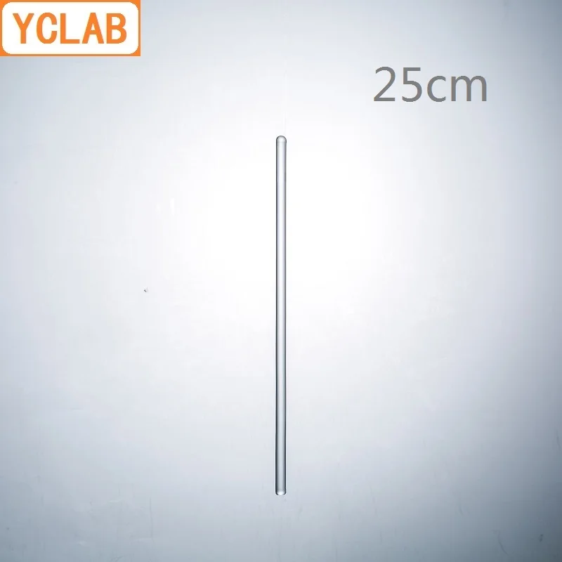 YCLAB 25cm Glass Stirrer Rod Mixing Guide Liquid Laboratory Chemistry Equipment