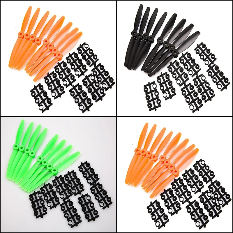 4pairs Gemfan 6x4'' 6040 Bullnose Propeller CW CCW Glass Fiber 6'' Props Pro for small planes multi-rotors Orange Green Black