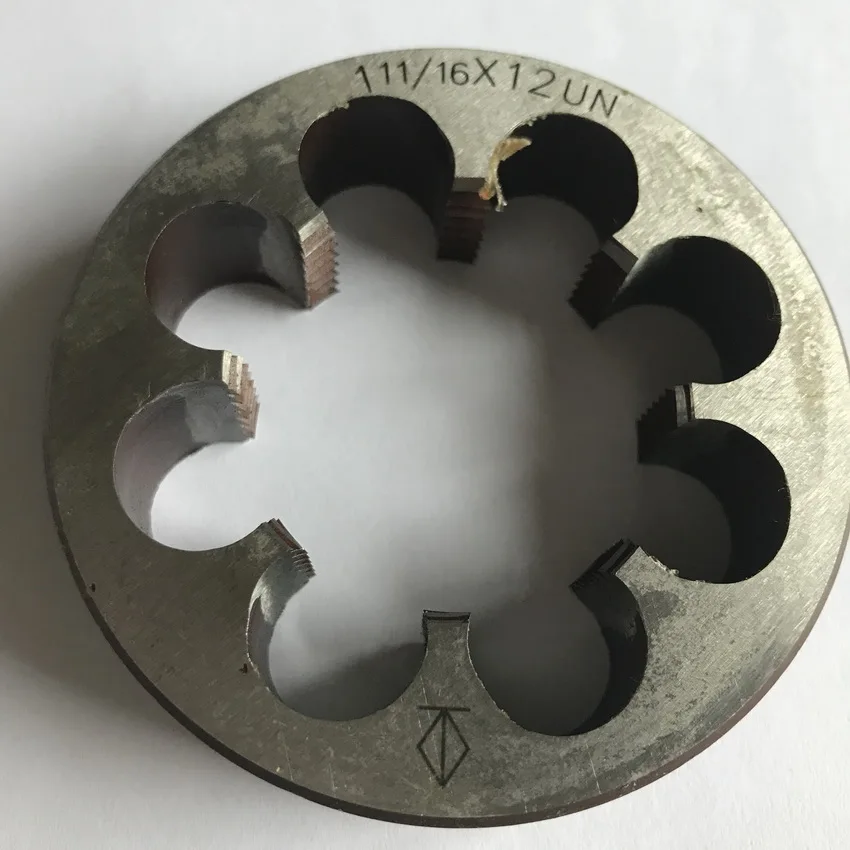 

Cost Sale Of 1PC 9Sicr Alloy Steel Made UN/UNEF Manual Die 1-11/16"-6/8/12/16/18/20 Tpi For Hand Threading Metal Workpieces