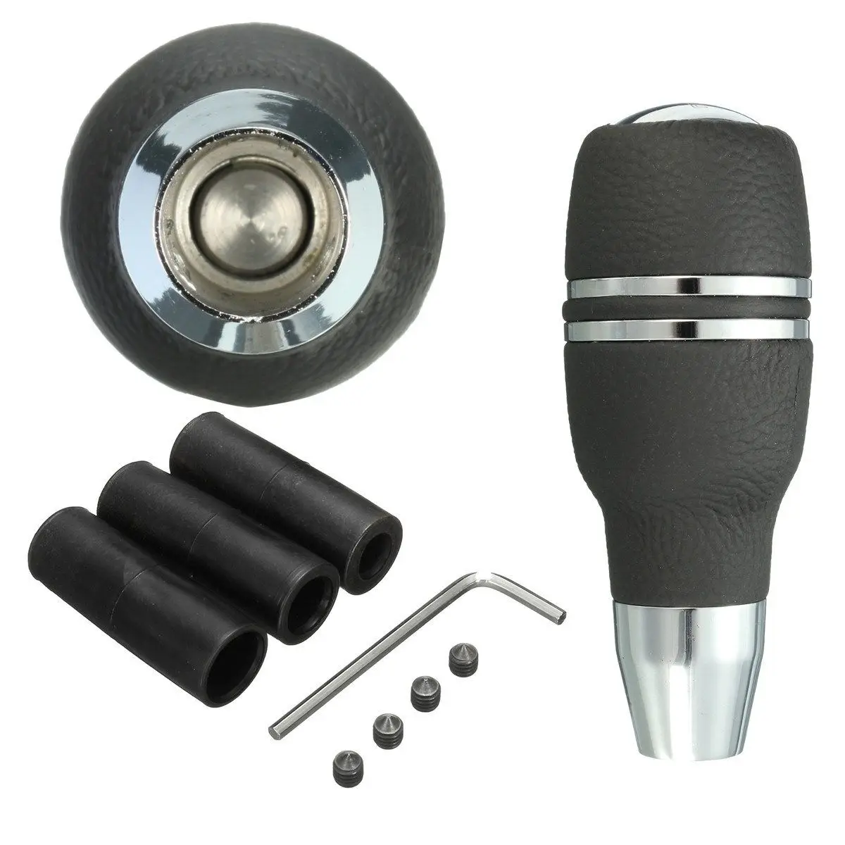 

Universal Automatic Gear Shift Knob Knob Black Leather Car Gear Knob Fit Automatic Car