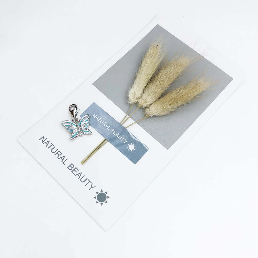 Hängender Schmetterlingsanhänger, brandneu, trendiges Geschenk, authentischer Schmuck aus 925er Sterlingsilber für Damen – Detail 8
