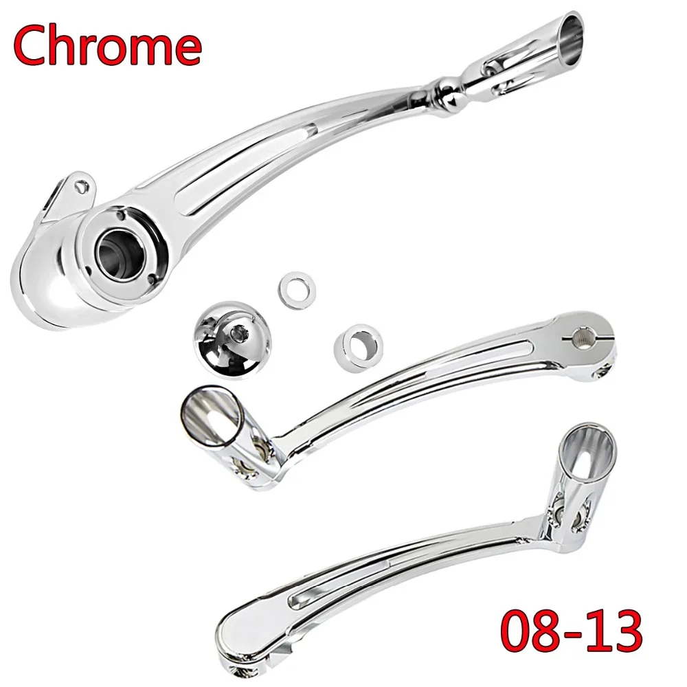 

Shallow Cut Chrome Brake Arm Kit Shift Lever&Shifter Pegs For Harley Touring Street Glide Road King FLHR FLHX 2008-2013