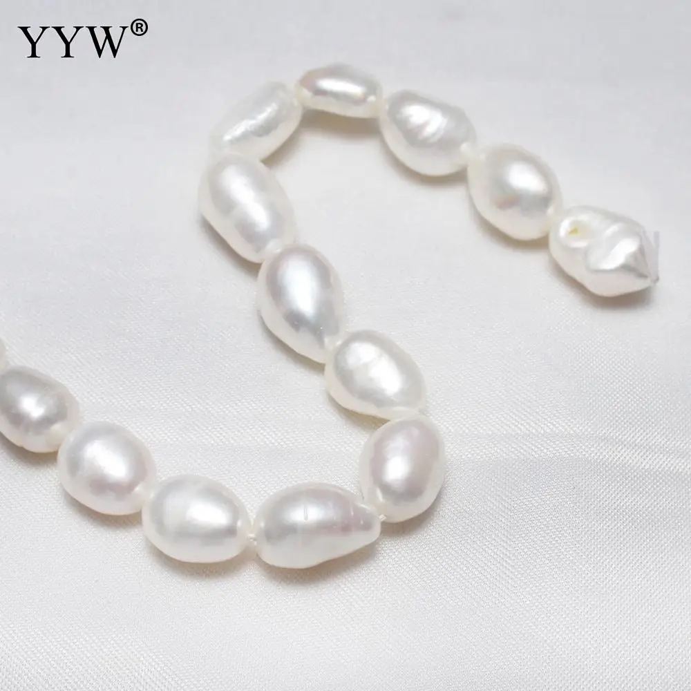 Cultured Potato Freshwater Pearl Beads natural white 11-12mm Approx 0.8mm Sold Per Approx 15 Inch Strand