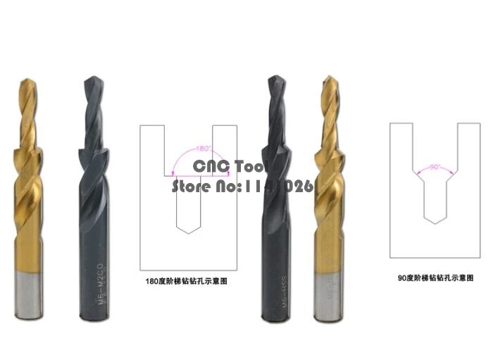 新 1 個 90 度 * M3 M4 M5 M6 M8 M10 M12 コバルト HSS M35/HSS はしごドリルツイストドリル counterbore ドリル、面取りドリル