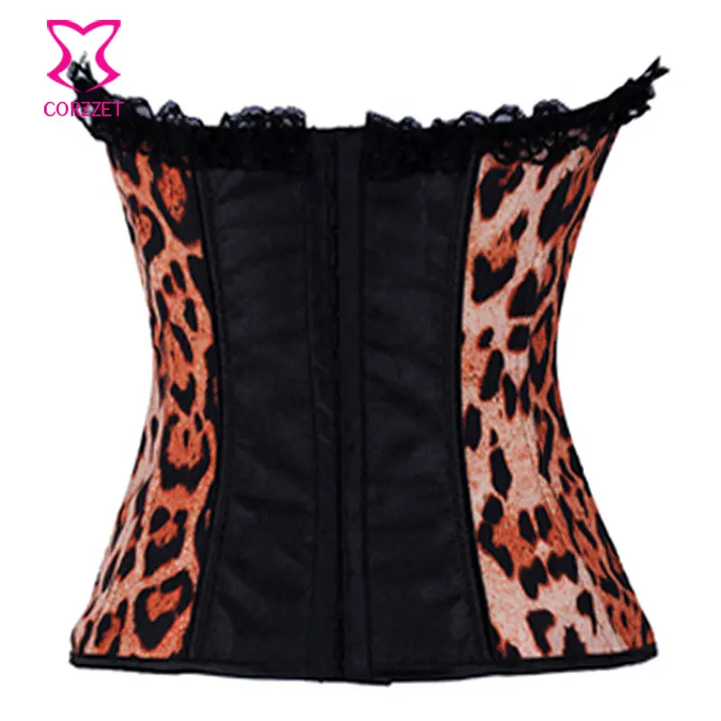 Abito corsetto animale stampa leopardo marrone carnevale Costume di Halloween per donna Sexy Ladies Cosplay gioco di ruolo Costume da festa per