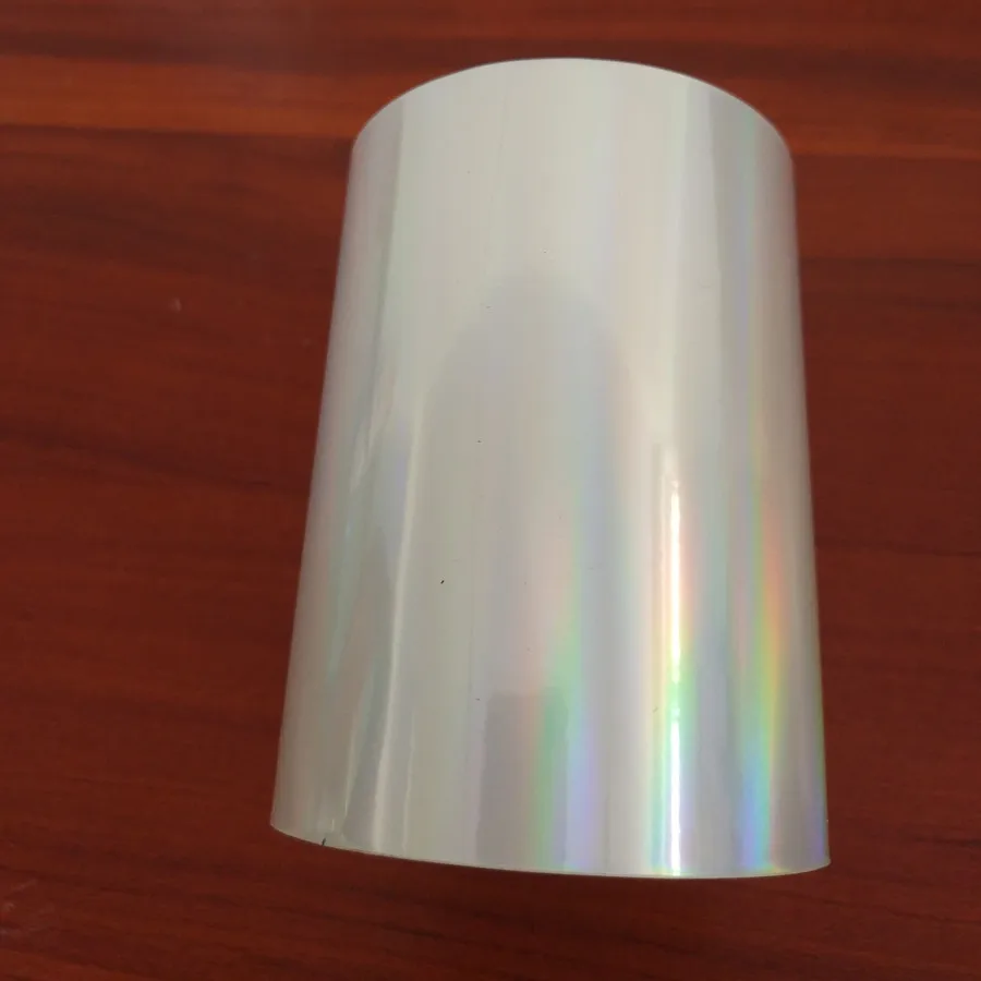 Two rolls Transparent holographic foil  Hot stamping foil hot press on paper or plastic 8cm x120m heat stamping film