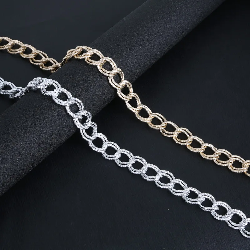 New Arrival Antique Silver Gold Plated mix size Aluminum Chain 1M length Jewelry findings Necklace Bracelet Connectors Making