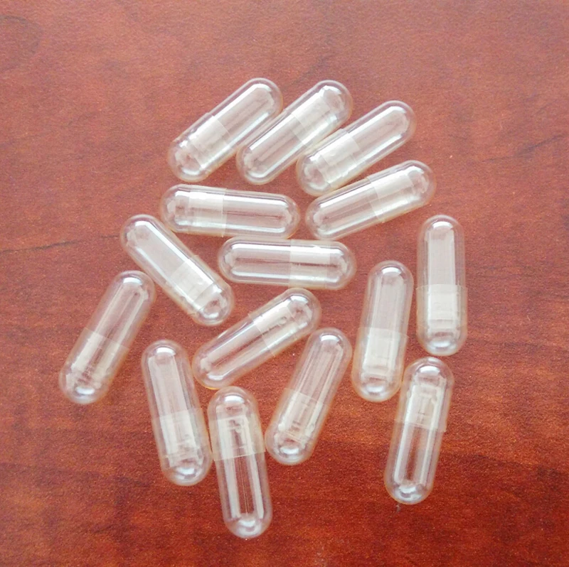 1000pcs Size 000 Clear Hard Gelatin Capsule, 000# Transparent Empty Capsules---Joined & Separated Available