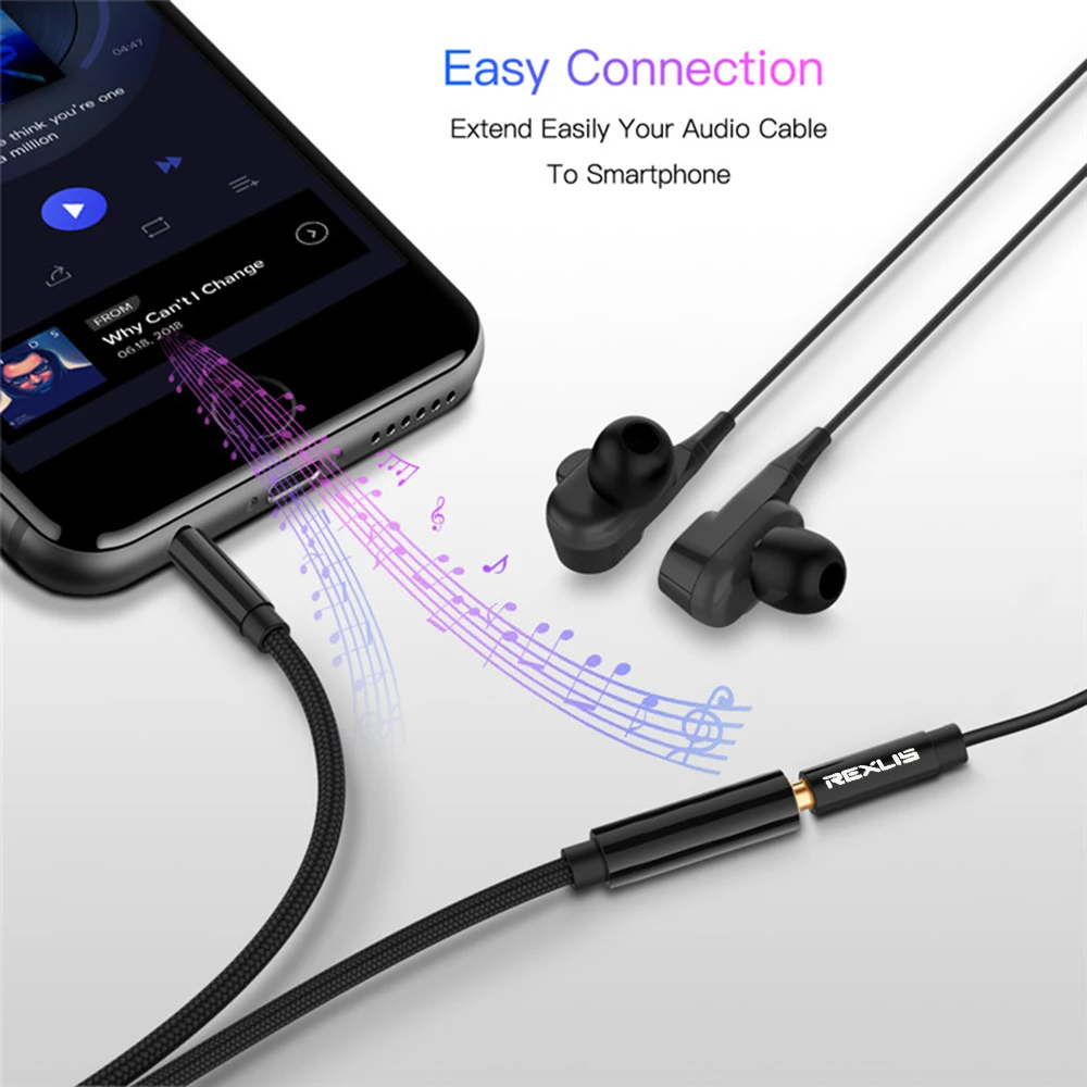 3.5 mm Audio Extension Cable Male to Female Stereo Earphone Aux Cord Extender For PC Laptop Phone Car Speaker Gold Plated Plug