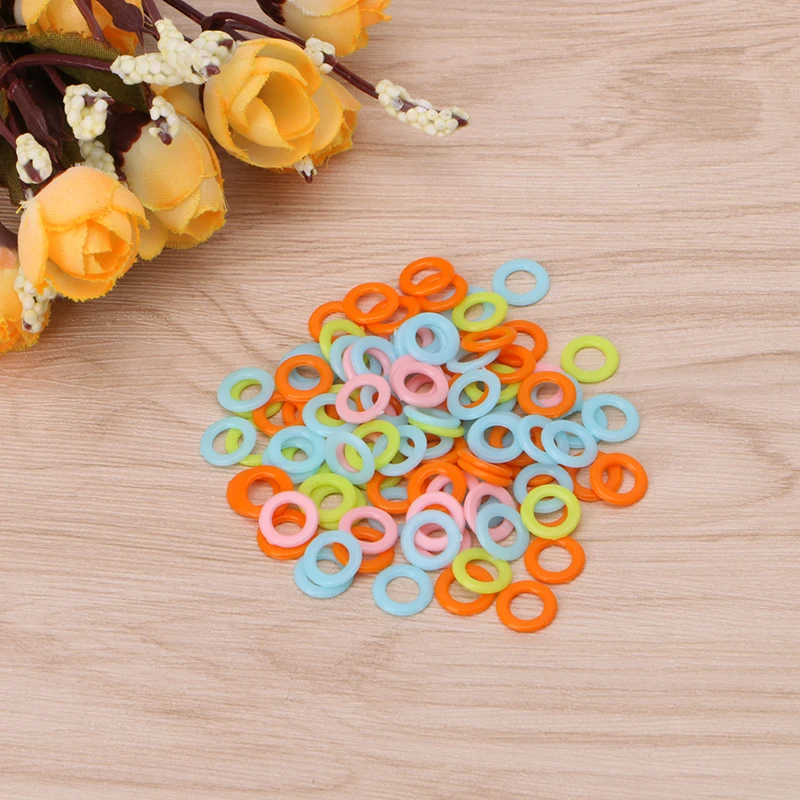 100Pcs Colorful Knitting Crochet Locking Stitch Marker DIY Craft Weave Tools Knitting Crochet Holder Needle Clip