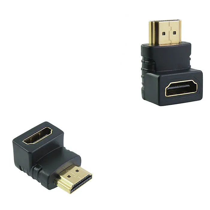 wholesale 20pcs/lot HDTV Male to Female Port Saver 90 Degree Adapter freeshipping