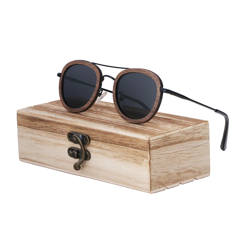 

BerWer 2023 Wood Sunglasses Wood Polarized Sunglass Mens Glasses UV 400 Protection Eyewear in Wooden Original Box