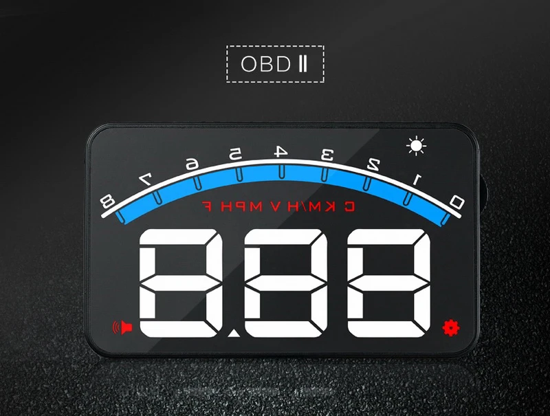 Car head up display M6 Smart 3 inch HD Windshield Projector Auto Digital Speedmeter With OBD2 and EUOBD HUD Display