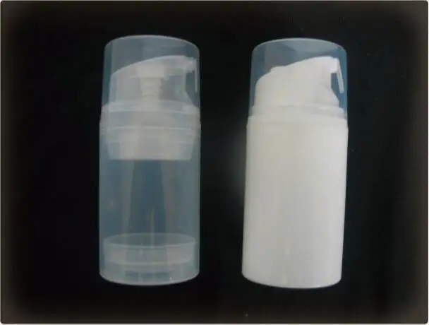 

100pcs 50ml white or clear airless vacuum pump lotion bottle with clear lid ,50 ml vacuum Cosmetic airless bottle