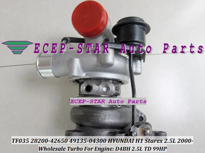 TF035 28200-42650 49135-04300 49135 04300 49135-04302 Turbo Turbocharger Turbine For HYUNDAI H1 Starex 2000- D4BH 2.5L TD 99HP