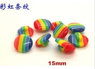 50pcs/lot Size: 13-20mm Good Quality Rainbow Strip Resin Buttons Sewing Shirt Button for Bulk Garment Accessories(ss-1481)