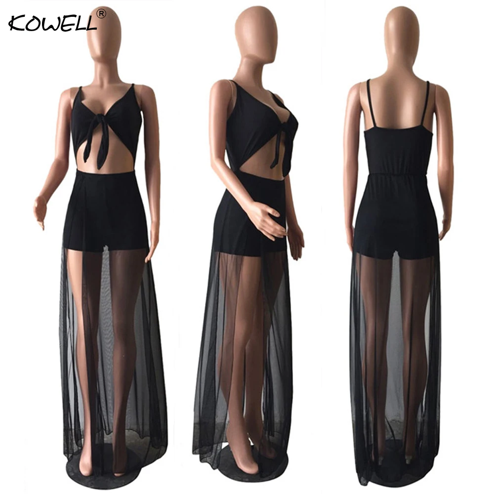 Hot Sale 2018 New Style Summer Sexy Black Women Jumpsuit Spaghetti Strap V-Neck Long Jumpsuits Sexy Playsuits Overalls