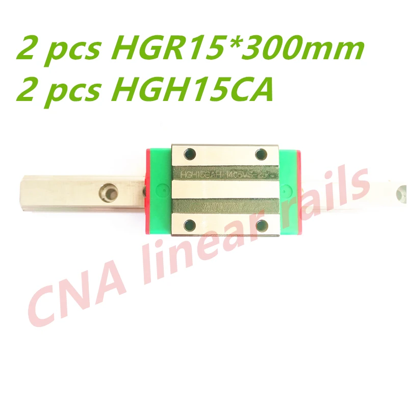 

HIWIN 15mm HGR15 300mm Original Taiwan HIWIN Linear Rail Guides with HGH15CA carriages