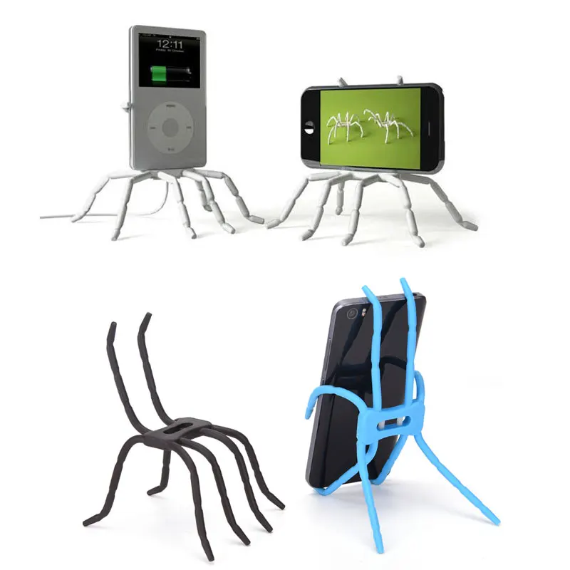 Universal Car Mobile Phone Holder For iPhone Samsung Bicycle MP4 Spider Flexible Wall Bracket Desktop Stand GPS Mount Car Holder