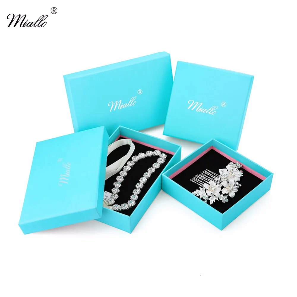 Miallo Luxury Special Gift Box 12*12*3.5 cm & 17.5*11.3.5 cm for Hair Comb/ Hairpins/ Headband