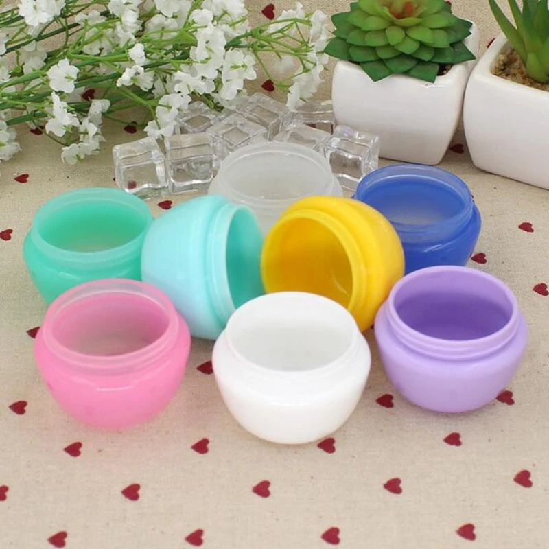 5Pcs/Lot Mini Empty Jar Pots Cosmetic Makeup Inner Lid Face Cream Lip Balm Container My Refillable Bottles Wholesale