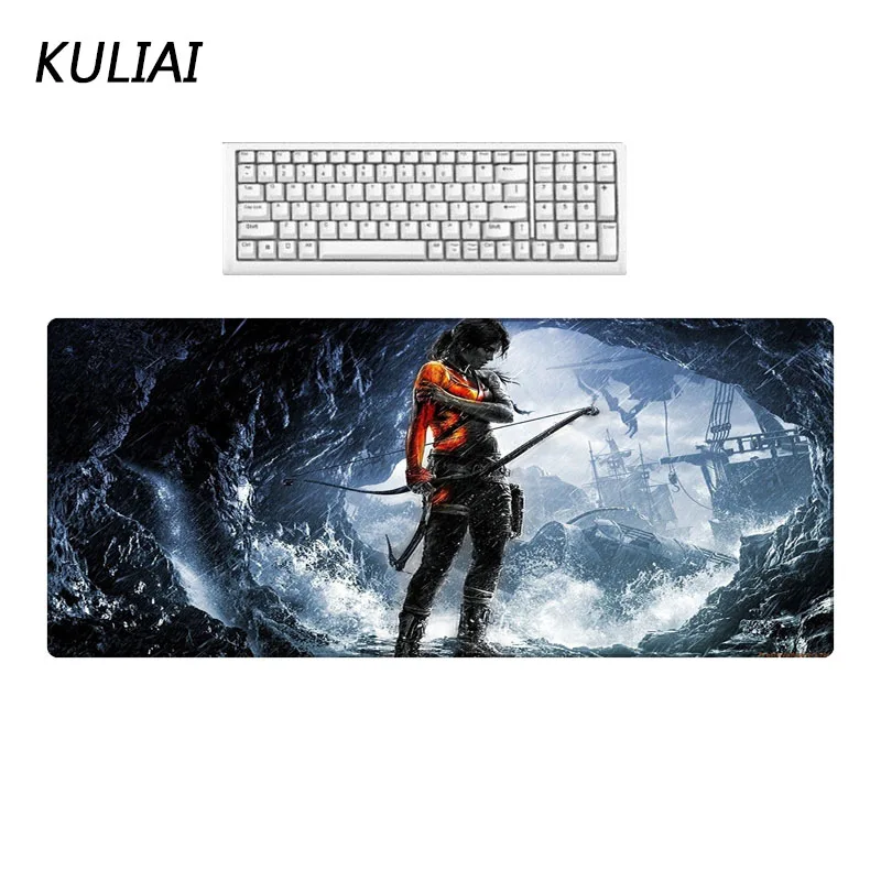 XGZ Tomb Raider Movie Girls Mouse Pad Rubber Large Size for Family Office Desk Pc Laptop Gamer Gaming Cool Gta Lol Mouse Pad