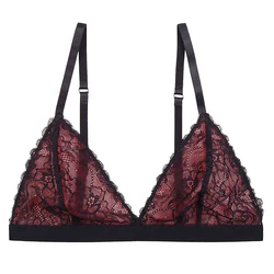 Ultra-thin bra wireless plus size underwear female lace sexy bralette triangle cup