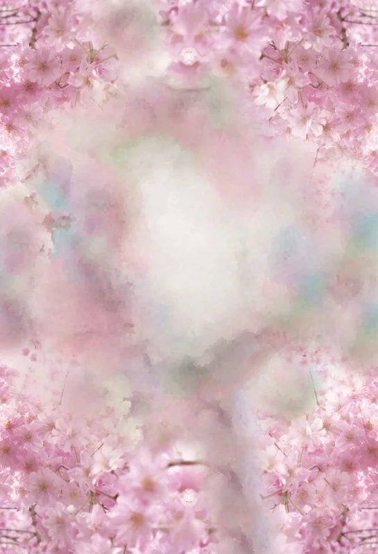 Laeaccoทารกแรกเกิดฤดูใบไม้ผลิสีชมพูดอกไม้สีน้ำภาพรูปแบบภาพฉากหลังภาพพื้นหลังสำหรับPhoto Studio