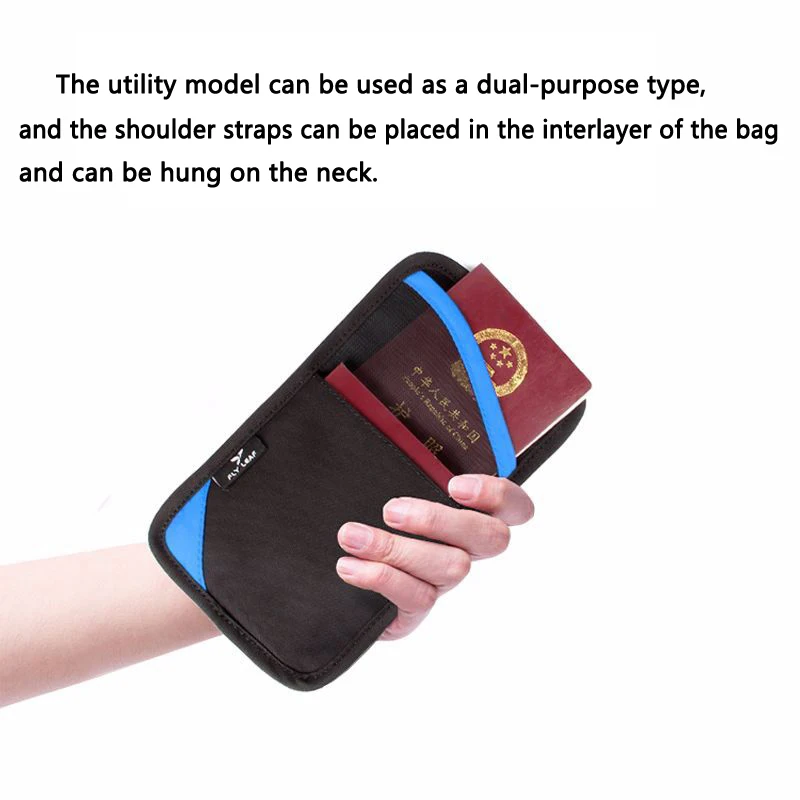 Mega Walker Brand Hanging Neck Passport Bag Men Women Travel Document Organizer ID Credit Card Holder Protective Cover Card Pack