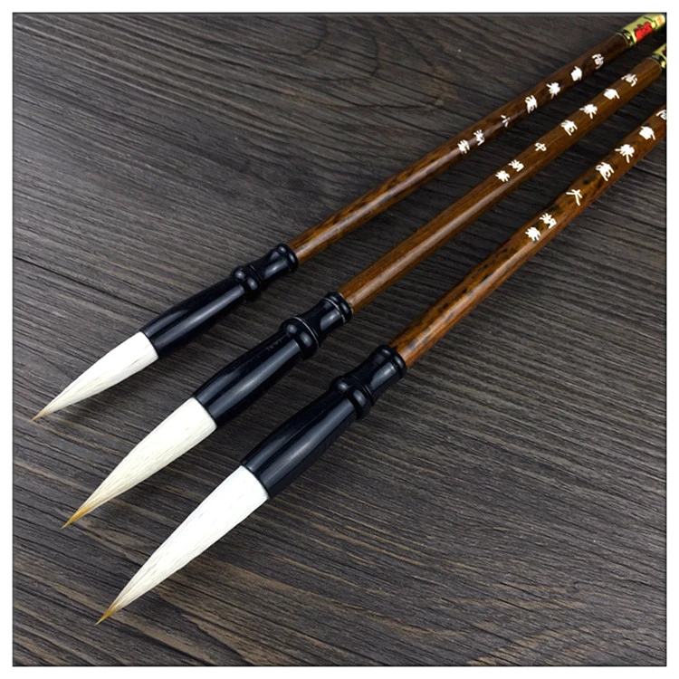 Hot Sale Chinese Calligraphy Brush Pen Set Painting Large Middle Small Regular Script Calligraphy Writing Brush Pen 3pcs