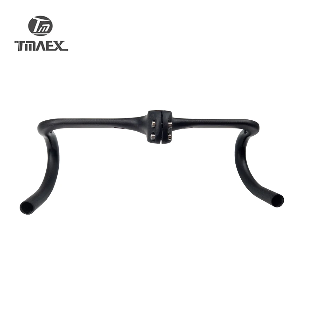 Tmaex-Carbon Integrated Handlebar, Road Bike Handle Bars, Ultralight Carbon Fibre, 3K Matte