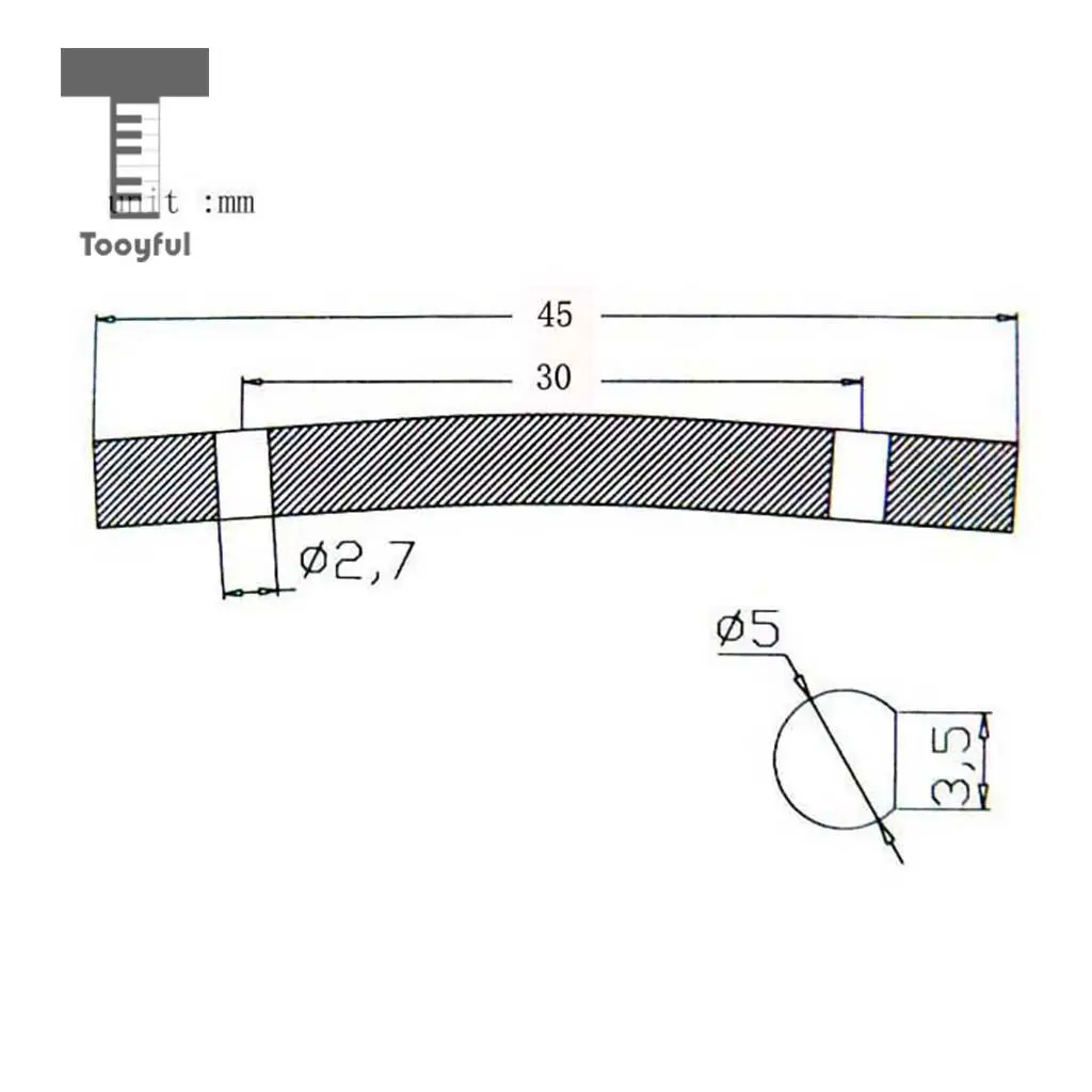 Tooyful Length 45mm Electric Guitar Headstock String Retainer Bar Tension Bar for Tremolo Systems