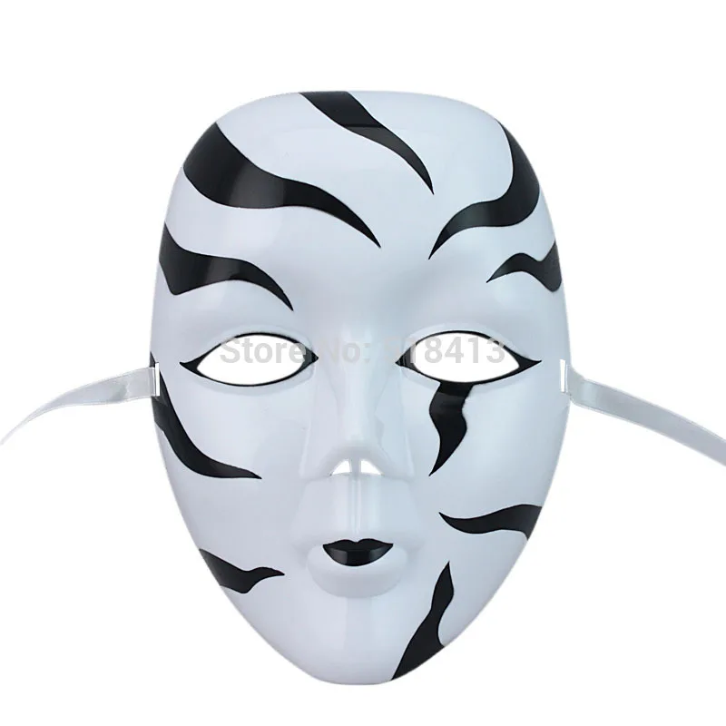 Film e TV Unisex Giocattoli per bambini Puntelli per feste in plastica Nuovo stile Ghost Dance Step Stripe Mask Street Maschere divertenti Giocattolo per bambini 2021