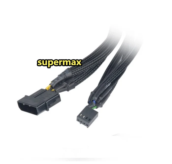 45cm Fans Extension Power Cable Connector 4 Pin Molex Fan Power Cable 5x PWM 4Pin Fan Splitter For Single Motherboard PWM Header