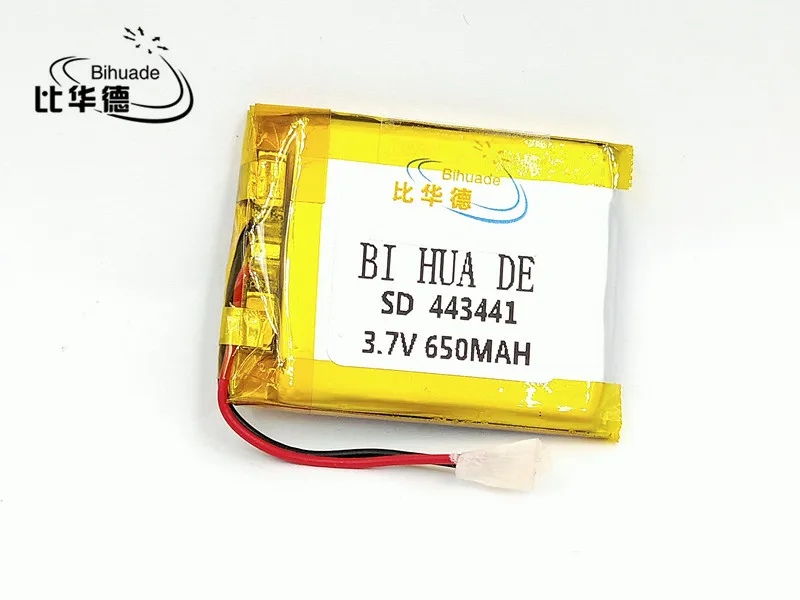 3.7V,650mAH,[443441] Polymer lithium ion / Li-ion battery for MP3,MP4,SPEAKER,bluetooth,GPS,toy,smart watch